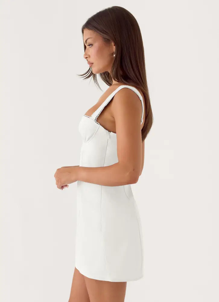 Christopha Mini Dress - White - Mini-Dresses