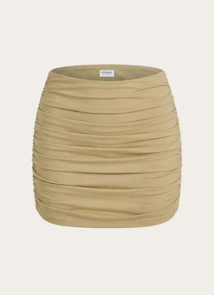 Evara Mini Skirt - Olive Green - Mini Skirts