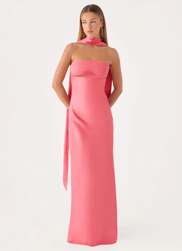 Hush Maxi Dress - Coral Red - Maxi Dresses
