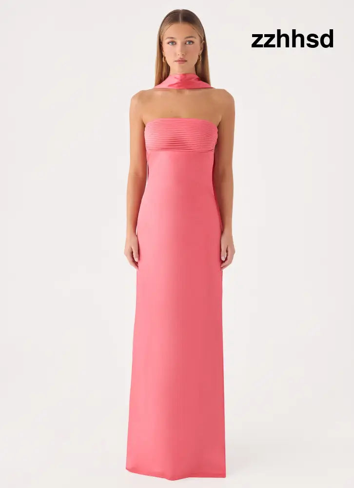 Hush Maxi Dress - Coral Red - Maxi Dresses