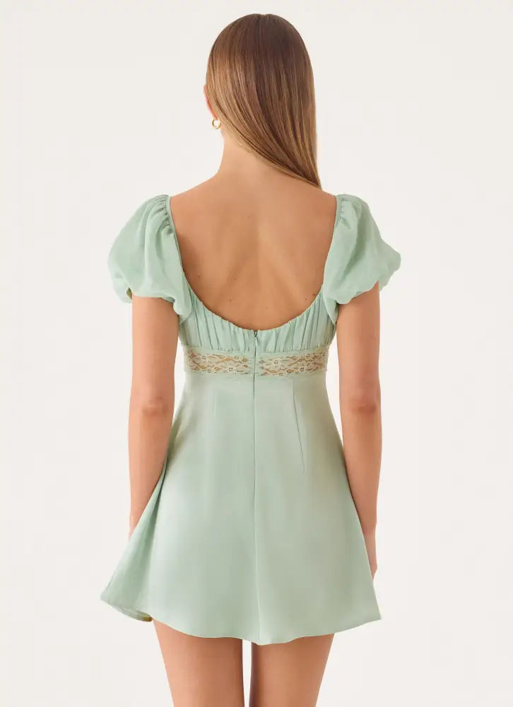 Illit Mini Dress - Sage - Mini Dresses
