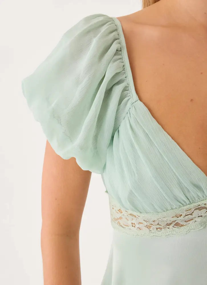 Illit Mini Dress - Sage - Mini Dresses