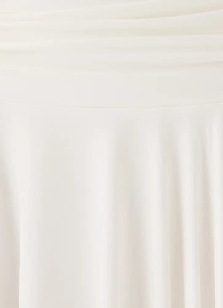 Perrie Asymmetrical Midi Skirt - Cloud Dancer - Midi Skirts