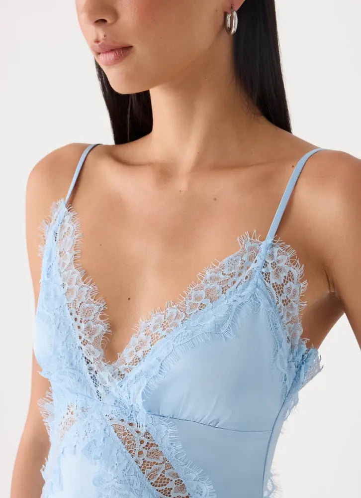 Winona Night Slip Dress - Blue - Maxi Dresses