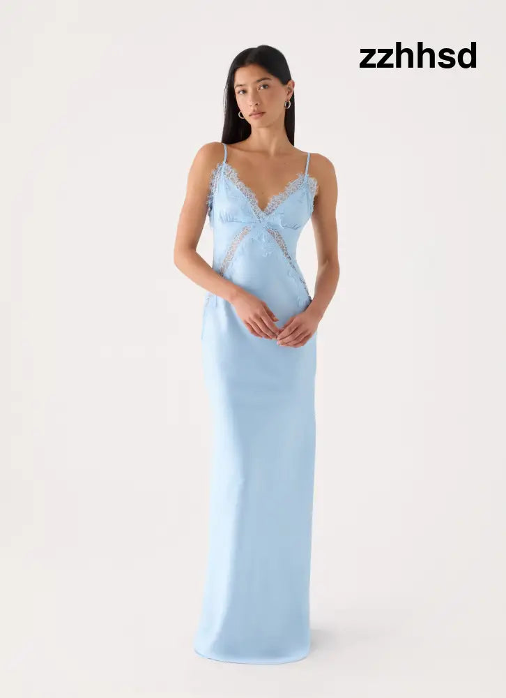 Winona Night Slip Dress - Blue - Maxi Dresses