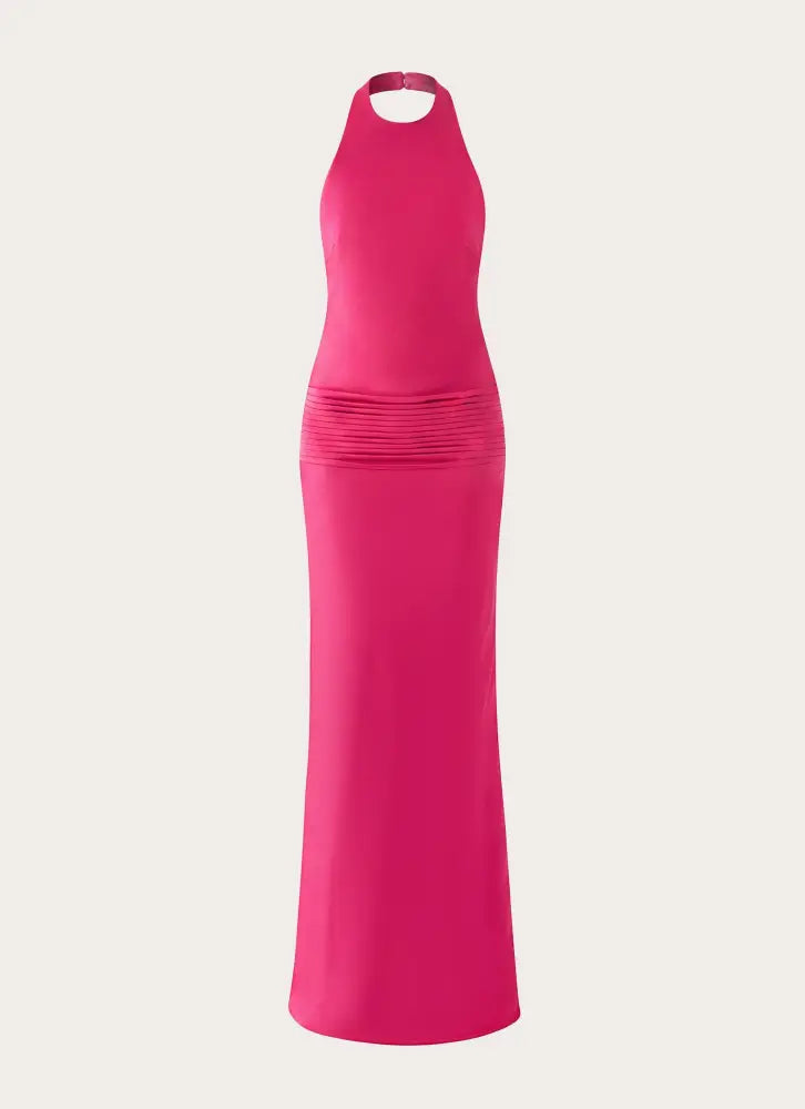 Zarita Halter Maxi Dress - Fuchsia - Maxi Dresses