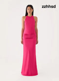 Zarita Halter Maxi Dress - Fuchsia - Maxi Dresses