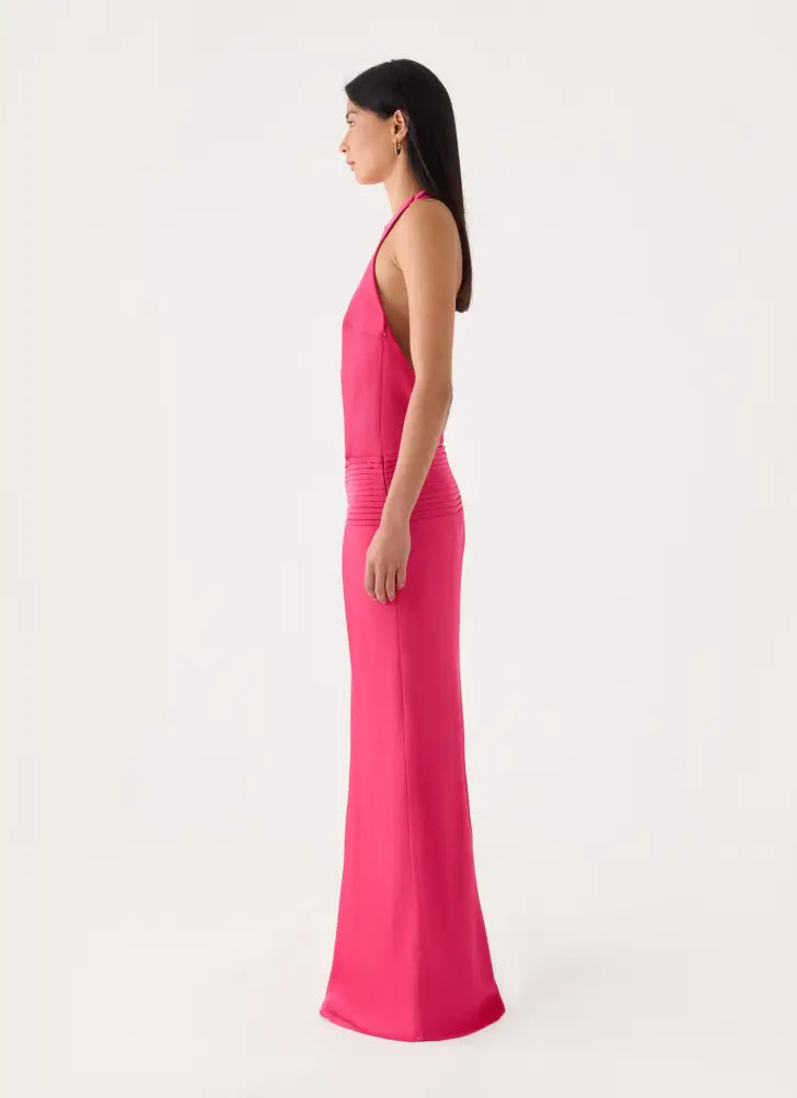 Zarita Halter Maxi Dress - Fuchsia - Maxi Dresses