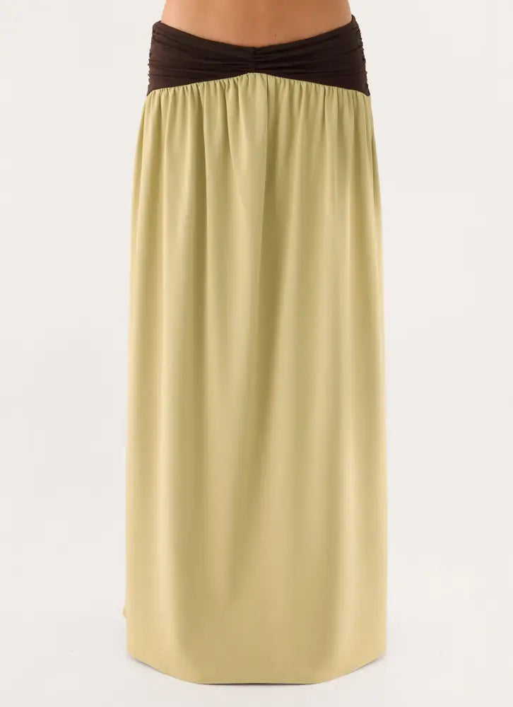 Zeraphine Gathered Maxi Skirt - Olive - Maxi Skirts