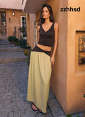 Zeraphine Gathered Maxi Skirt - Olive - Maxi Skirts